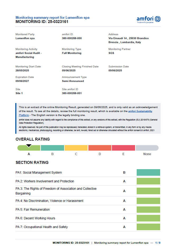 Certificazione Amfori